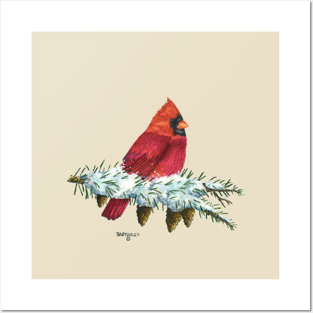 Scarlet Delight Wall Art by Dave Bartholet Wildlife Art